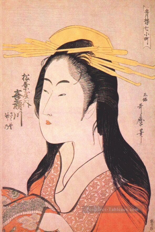 kisegawa de Matsubaya de la série sept komachis de Yoshiwara c 1795 gravure sur bois impression Kitagawa Utamaro ukiyo e Bijin GA Peintures à l'huile